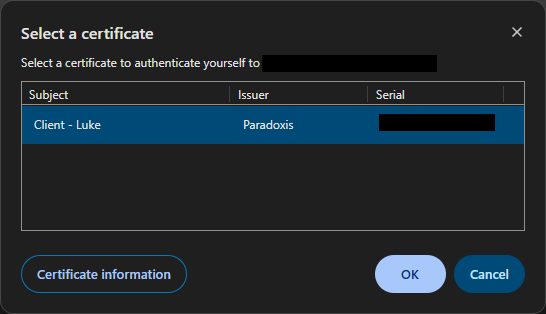 If everything goes well, Chrome should spit out this popup upon visiting
