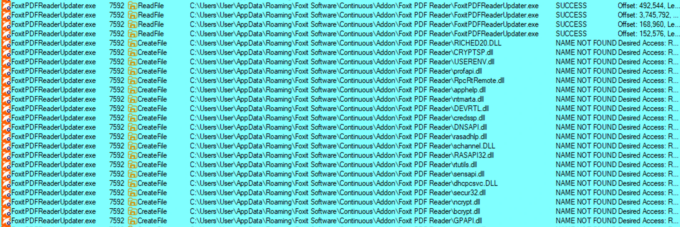 Only later do the other DLL’s get referenced