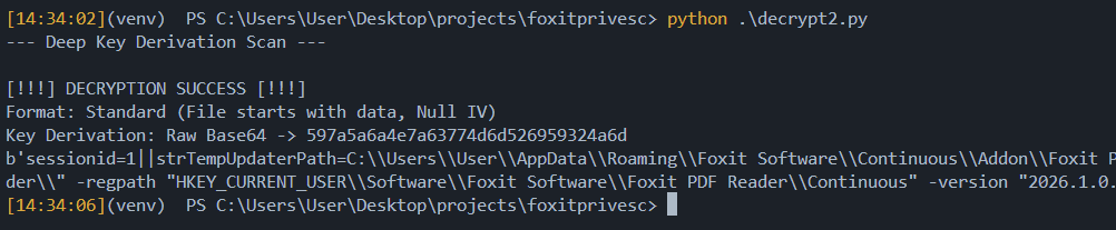We have successful decryption!
